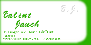 balint jauch business card
